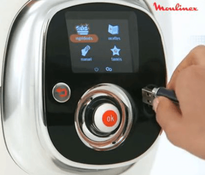 pantalla del robot de cocina Cookeo de Moulinex