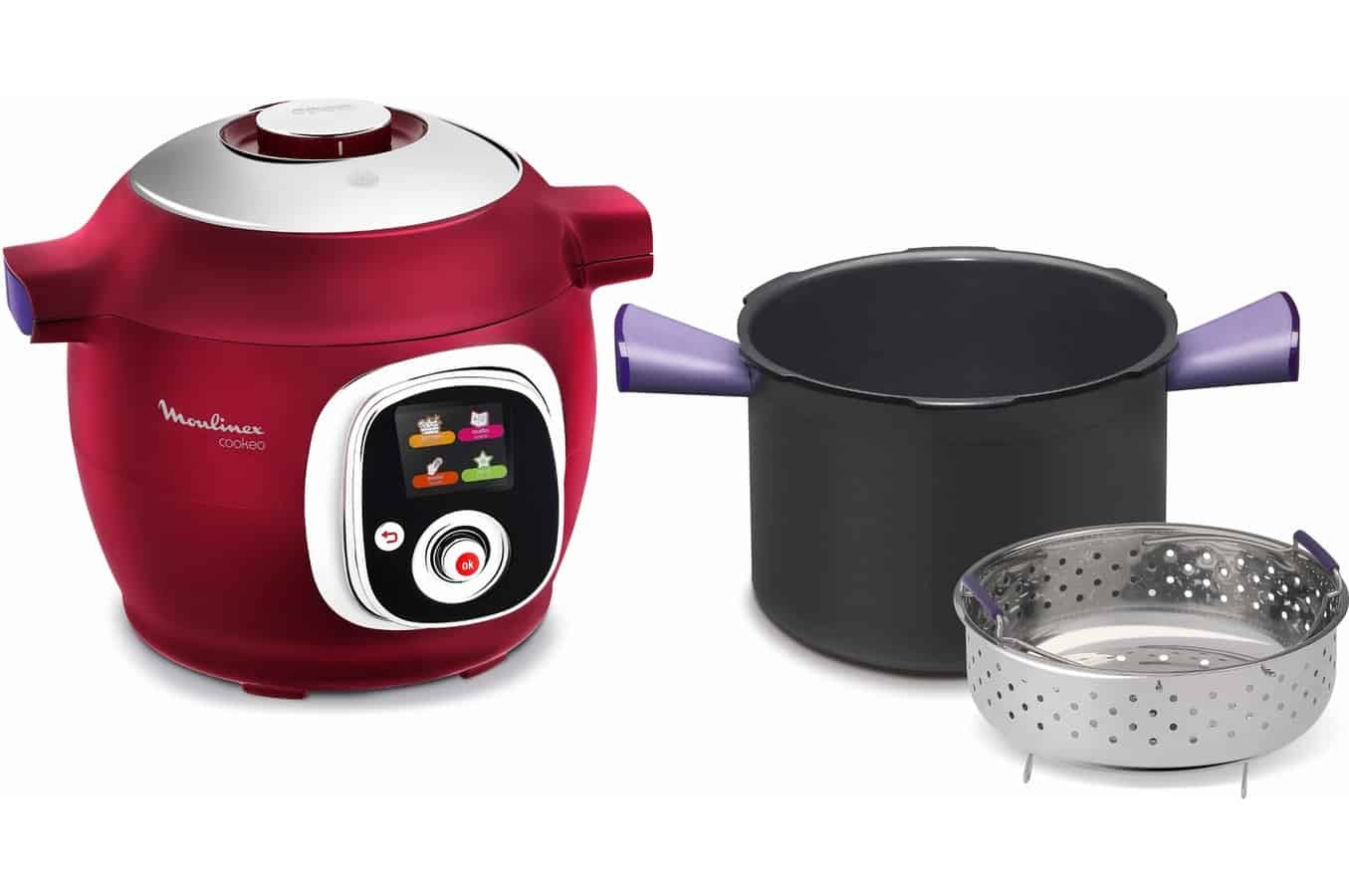 robot de cocina Cookeo de Moulinex rojo