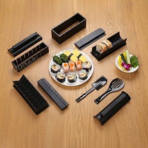 kit de preparación de sushi negro
