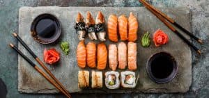 sushi recién hecho