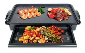 plancha grill con piedra moderna