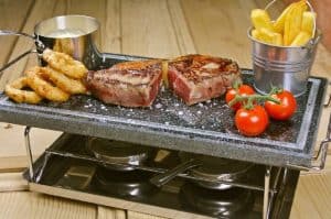 plancha grill con piedra