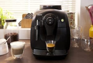 cafetera con molinillo pequeña