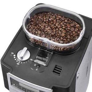 cafetera con molinillo desde arriba